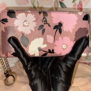 💗 Kate Spade New York • Luxe Floral Zip-Around Continental Wallet 💗